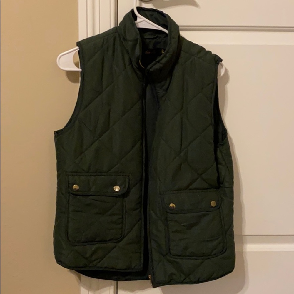 Olive green vest